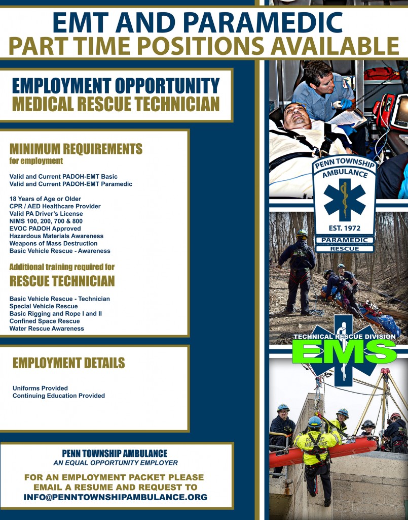 Employment Opportunities Penn Township Ambulance